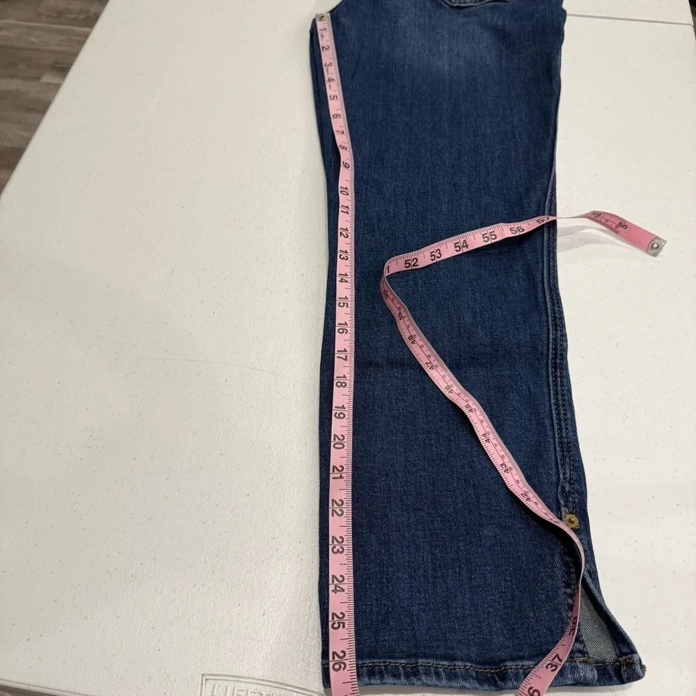Rock & Roll Denim Jeans High Rise Straight Cropped Dark Wash Women’s Size 28x27 - Picture 7 of 11